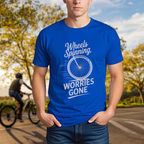 Wheels Spinning, Worries Gone Tee - Chainline Collective
