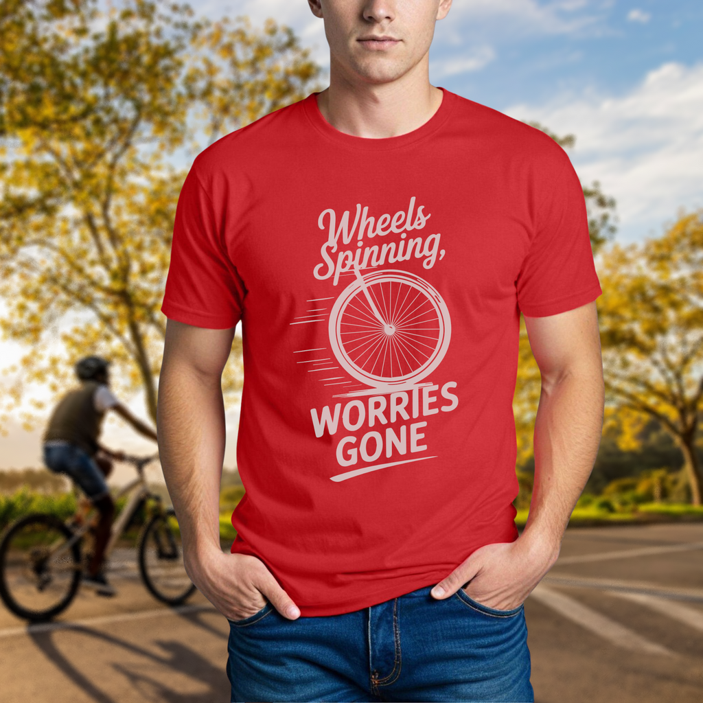 Wheels Spinning, Worries Gone Tee - Chainline Collective