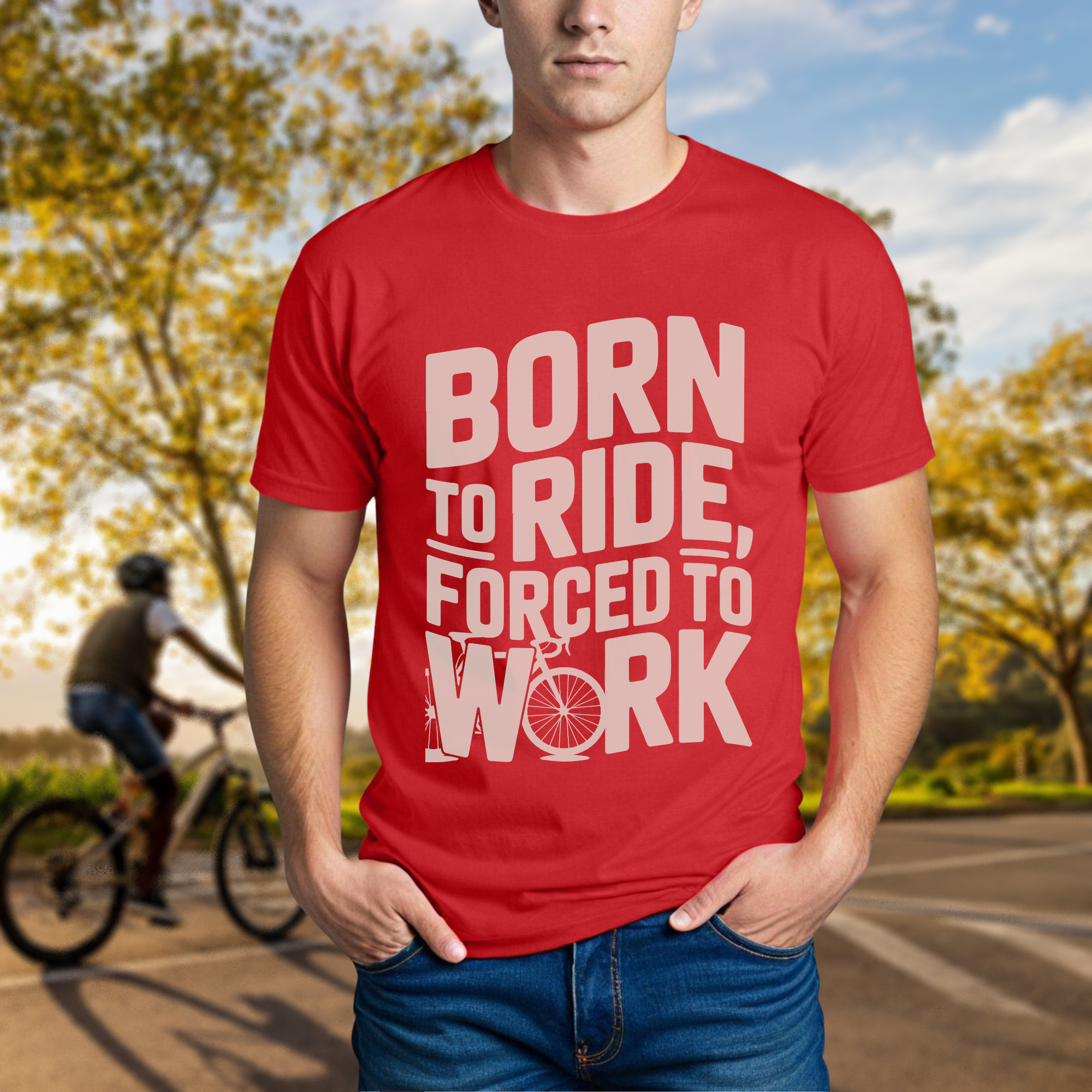 Born to Ride, Forced to Work Tee - Chainline Collective