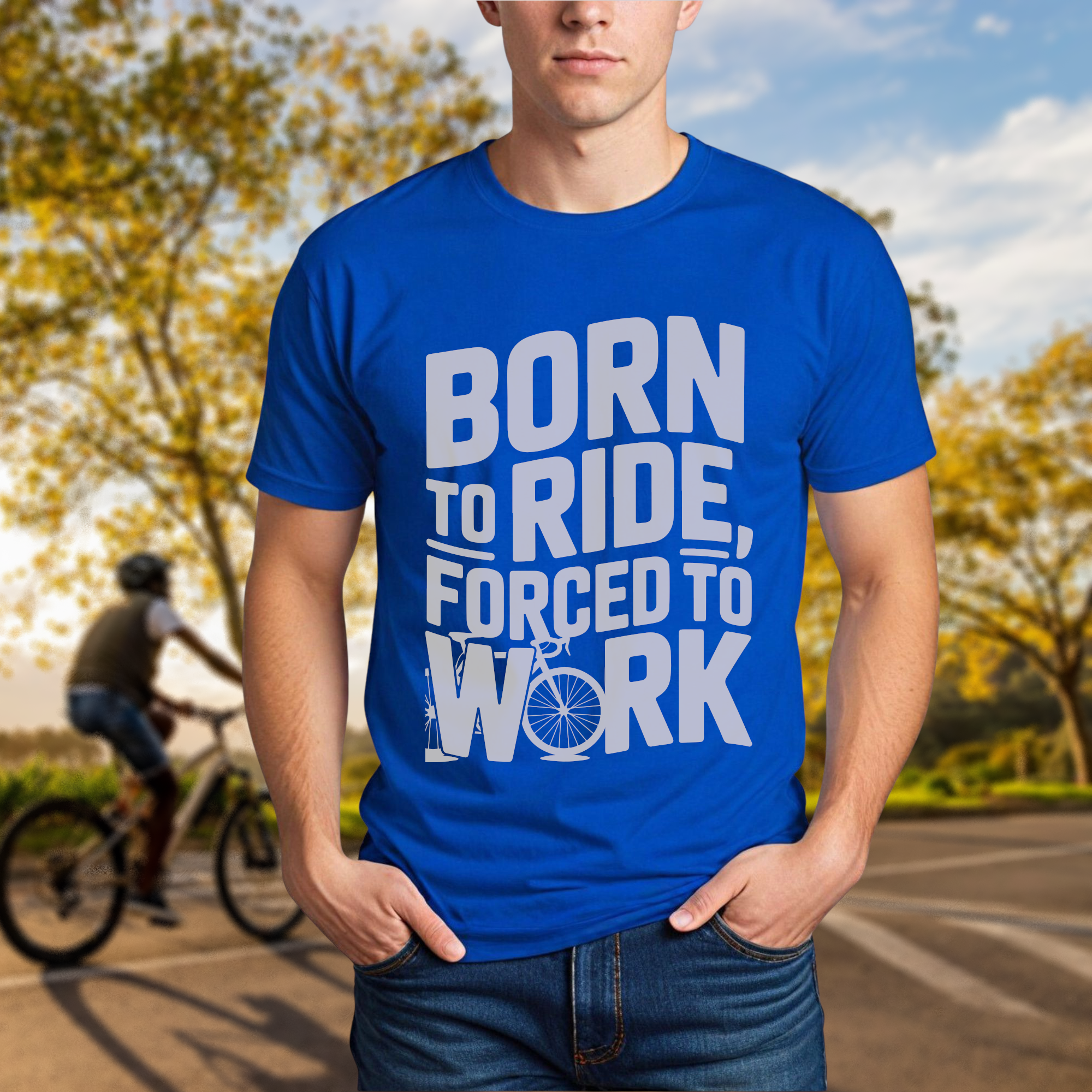 Born to Ride, Forced to Work Tee - Chainline Collective