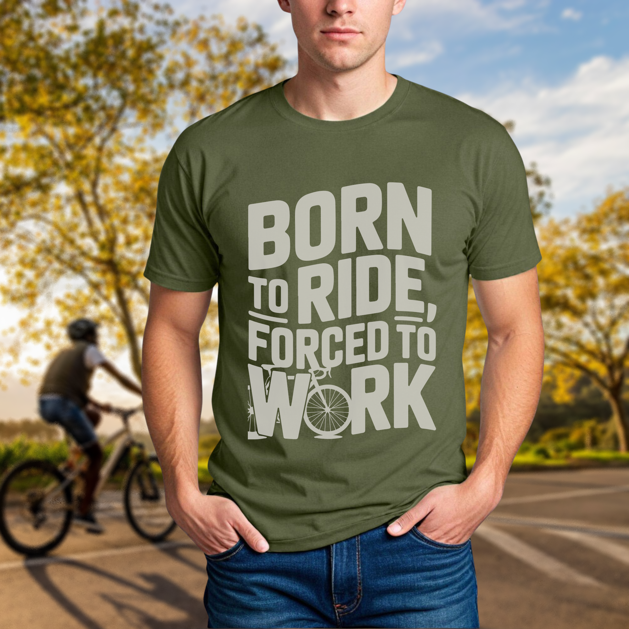 Born to Ride, Forced to Work Tee - Chainline Collective