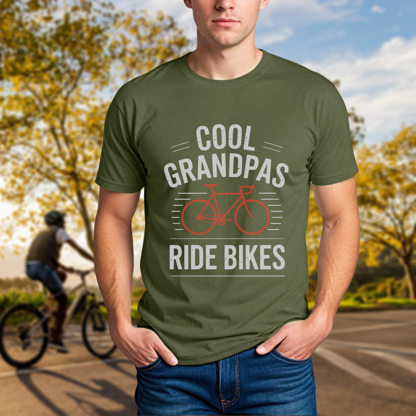 Cool Grandpas Ride Bikes Tee