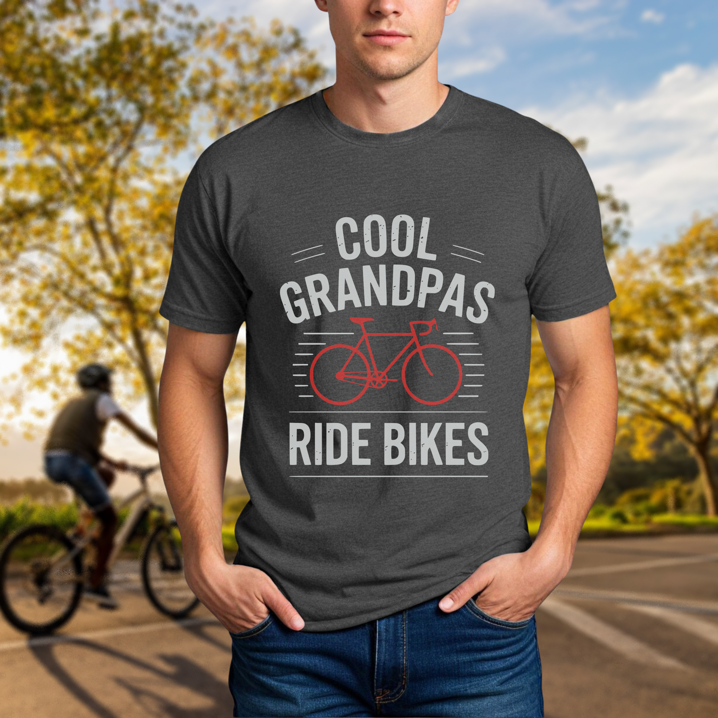 Cool Grandpas Ride Bikes Tee