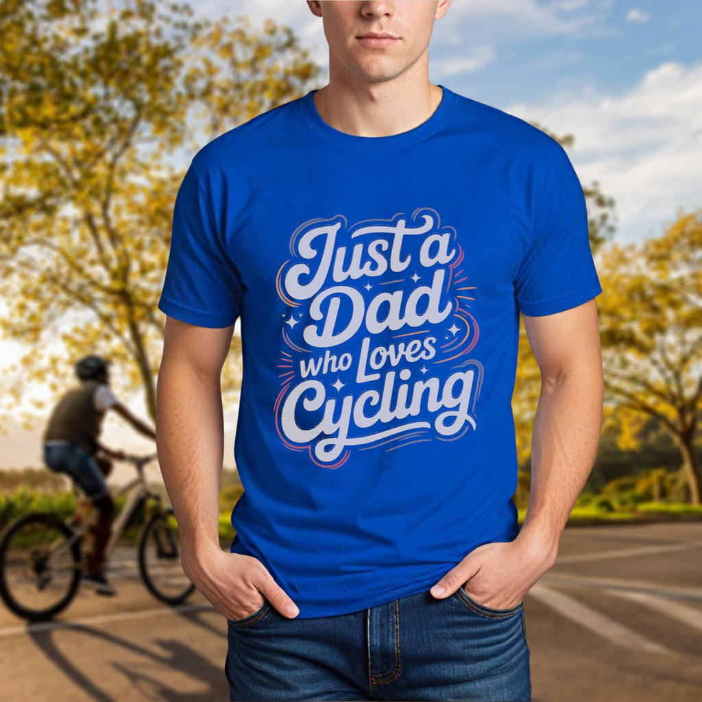 Just a Dad Who Loves Cycling Tee - Chainline Collective