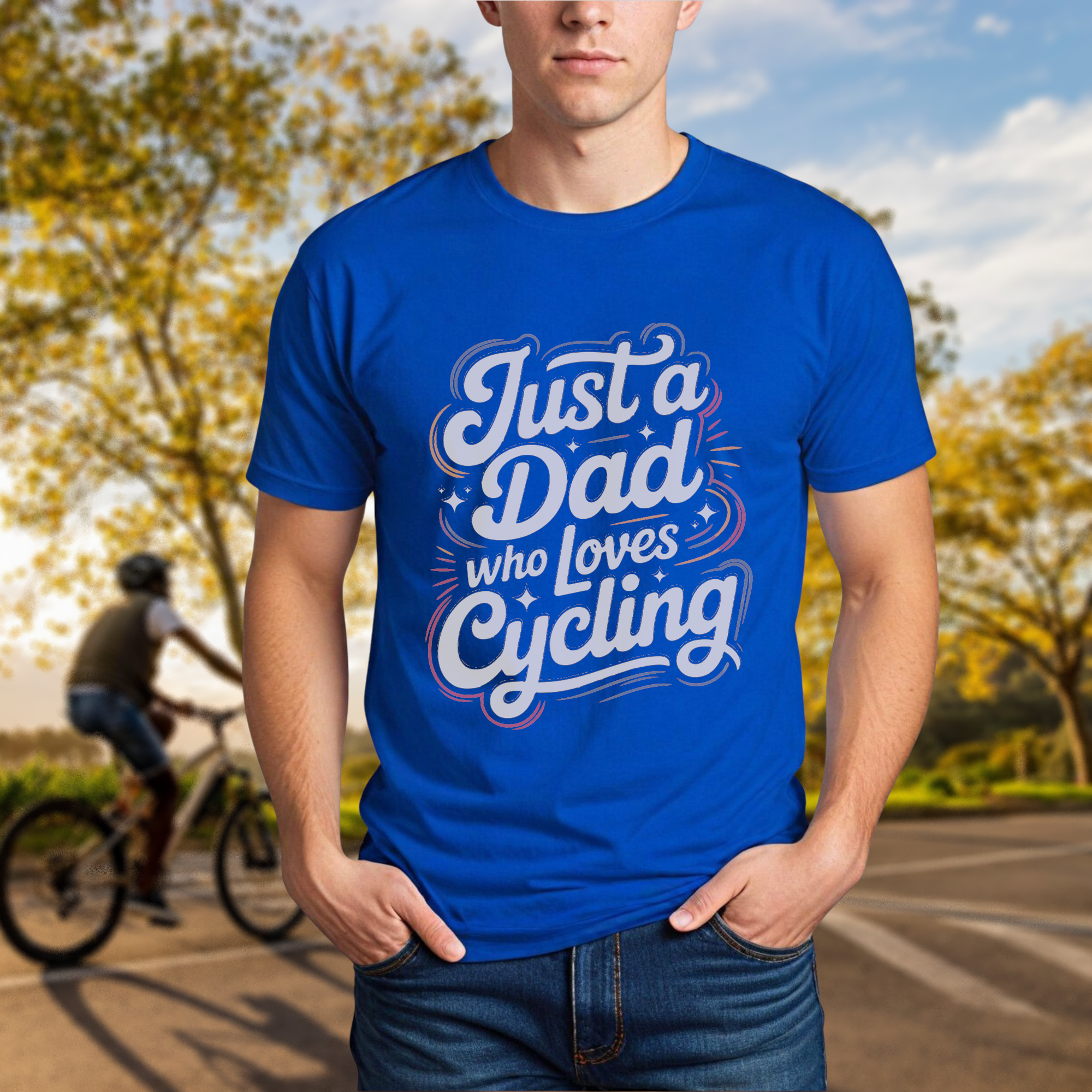 Just a Dad Who Loves Cycling Tee - Chainline Collective