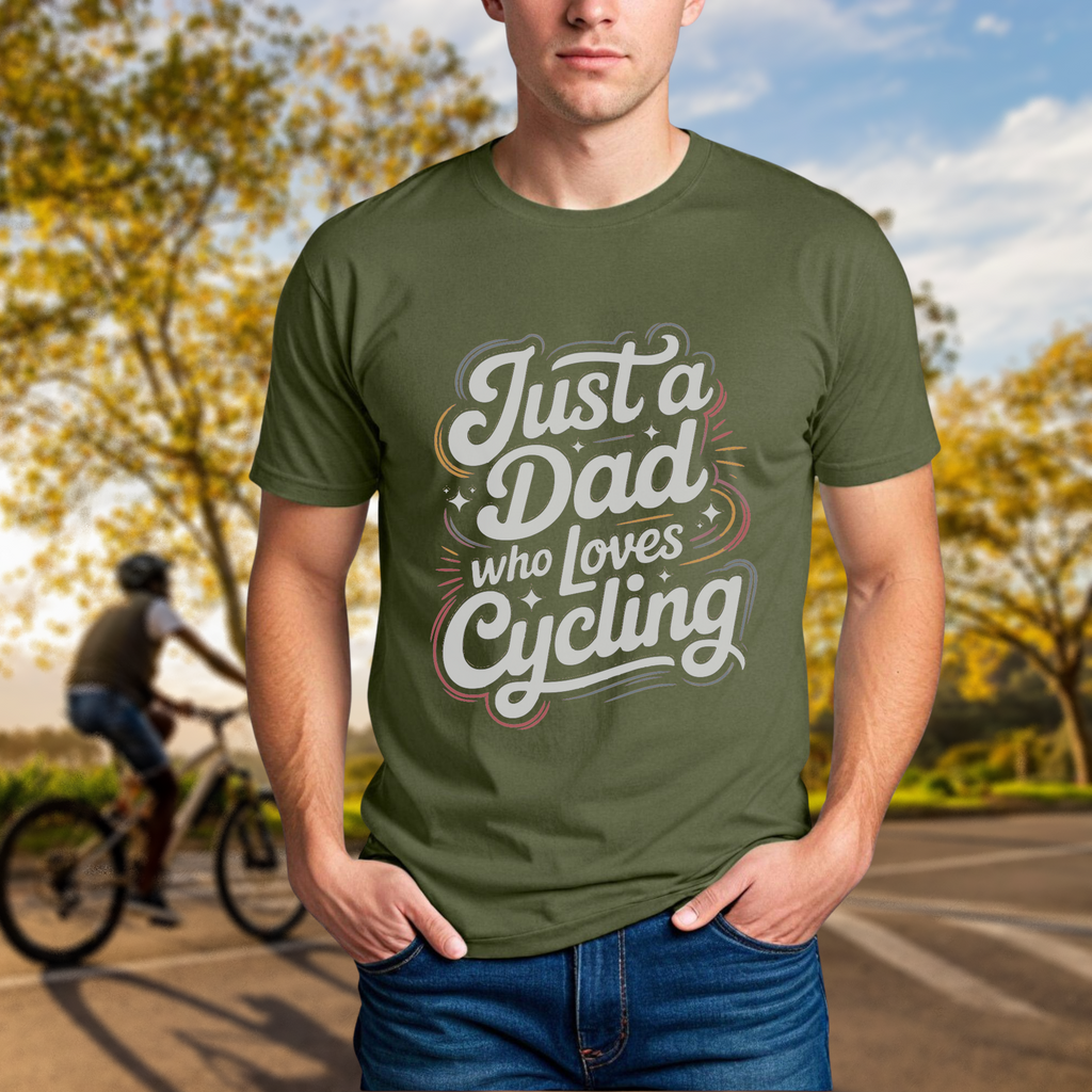 Just a Dad Who Loves Cycling Tee - Chainline Collective