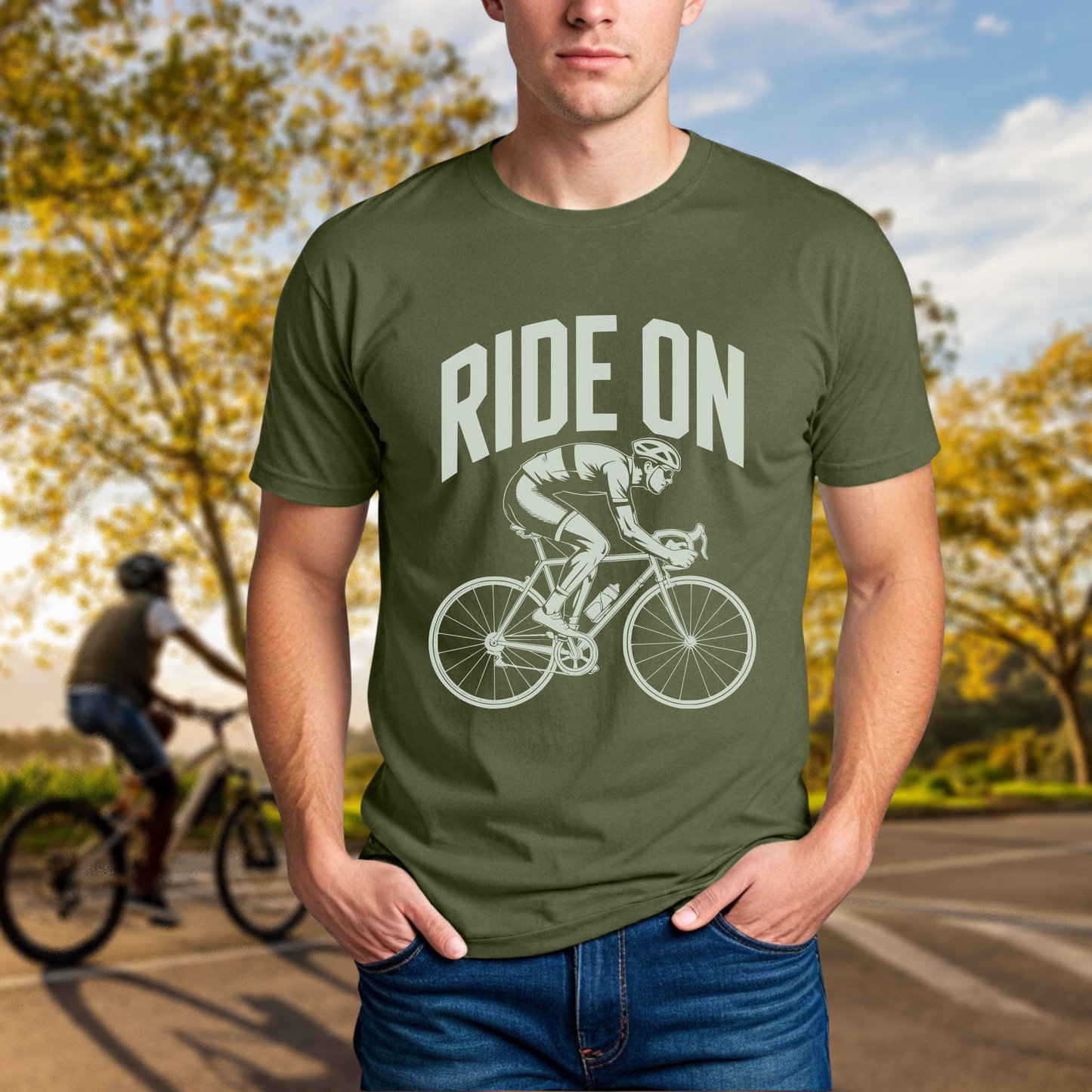 "Ride On" Road Cyclist Tee