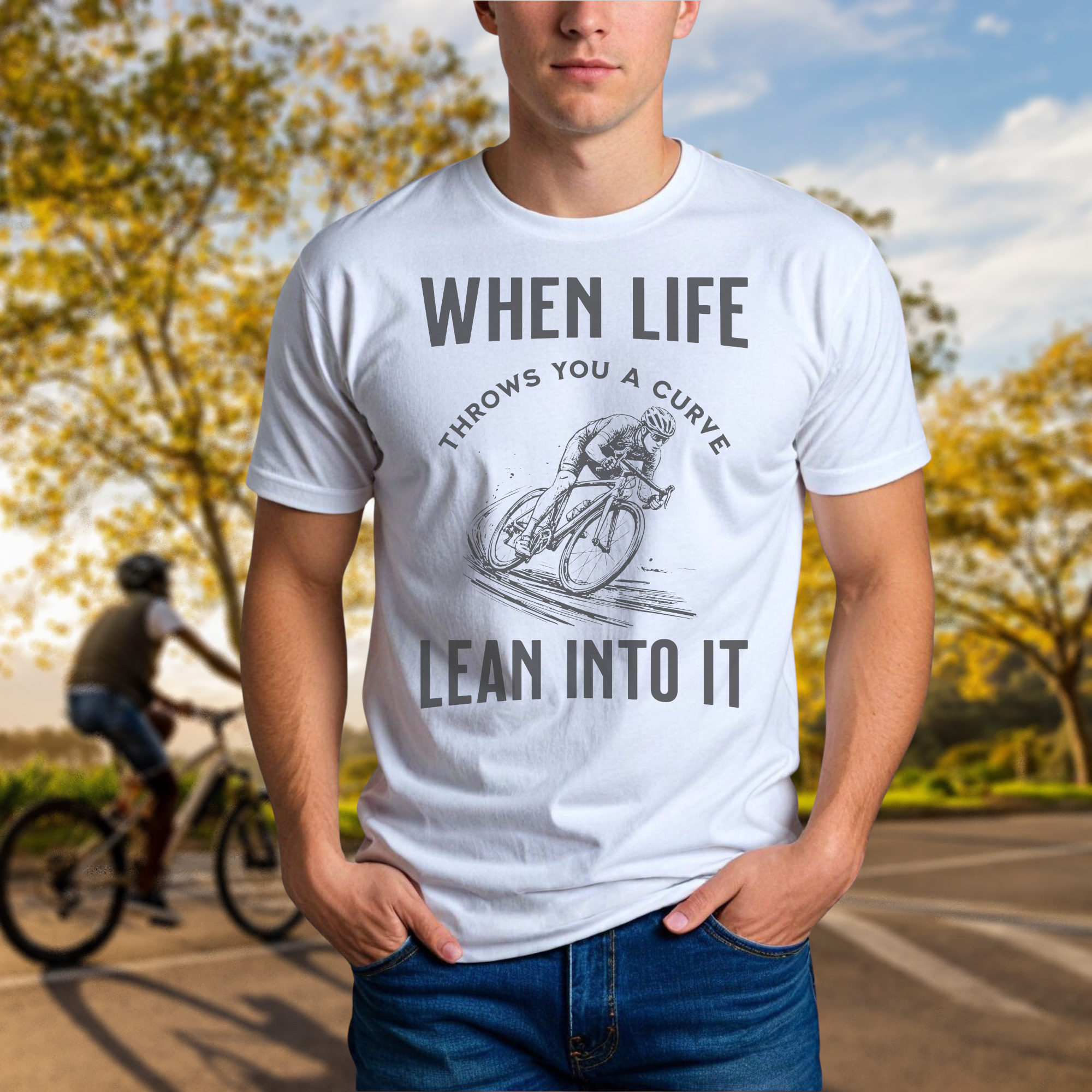 "When Life Throws You a Curve, Lean Into It" Tee - Chainline Collective