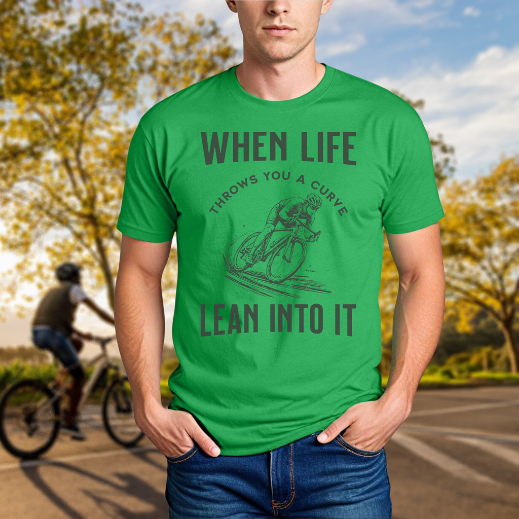 "When Life Throws You a Curve, Lean Into It" Tee - Chainline Collective