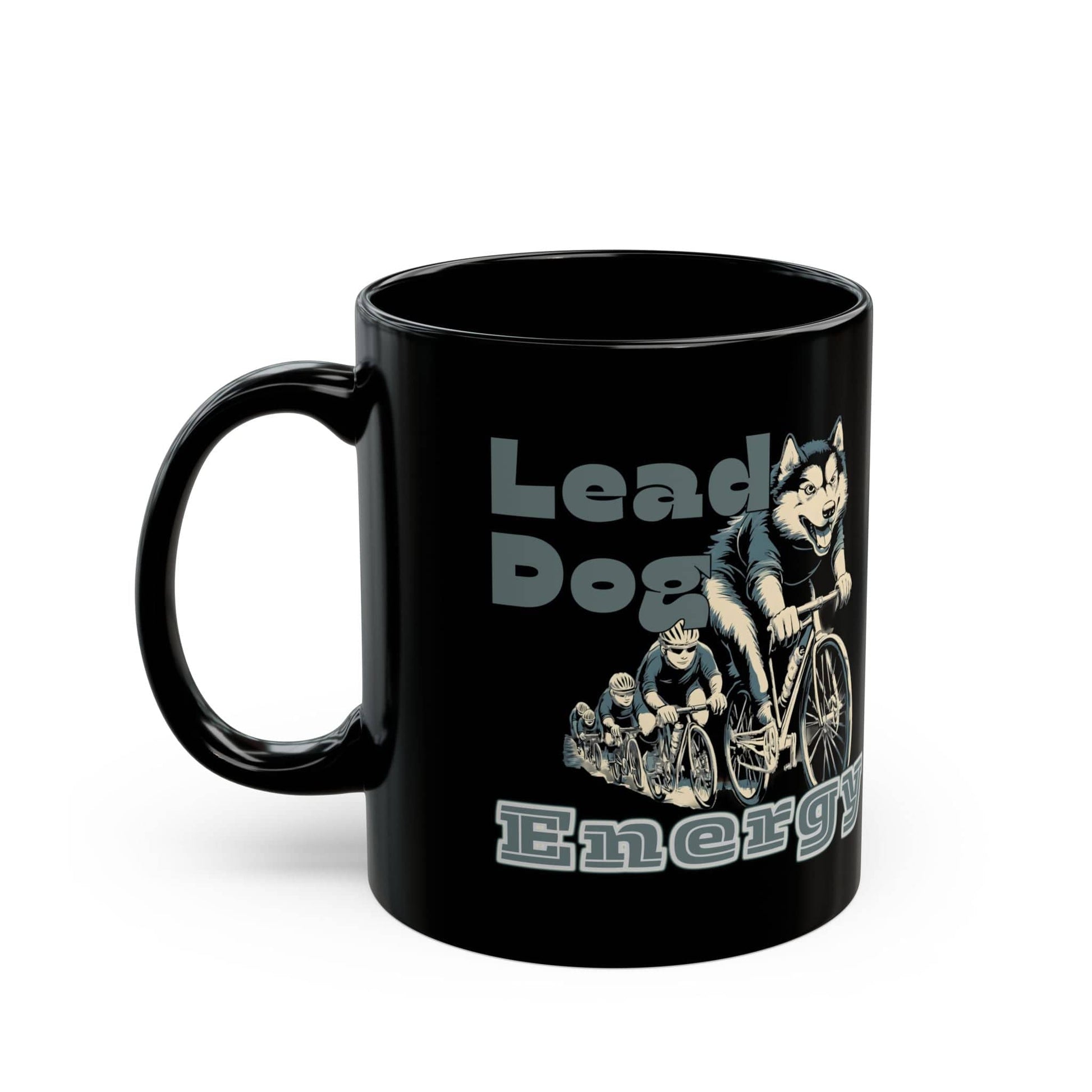 "Lead Dog Energy" Black Ceramic Cyclist Mug - Chainline Collective
