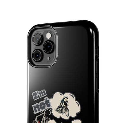"I'm Not Pulling" Husky Cyclist Phone Case