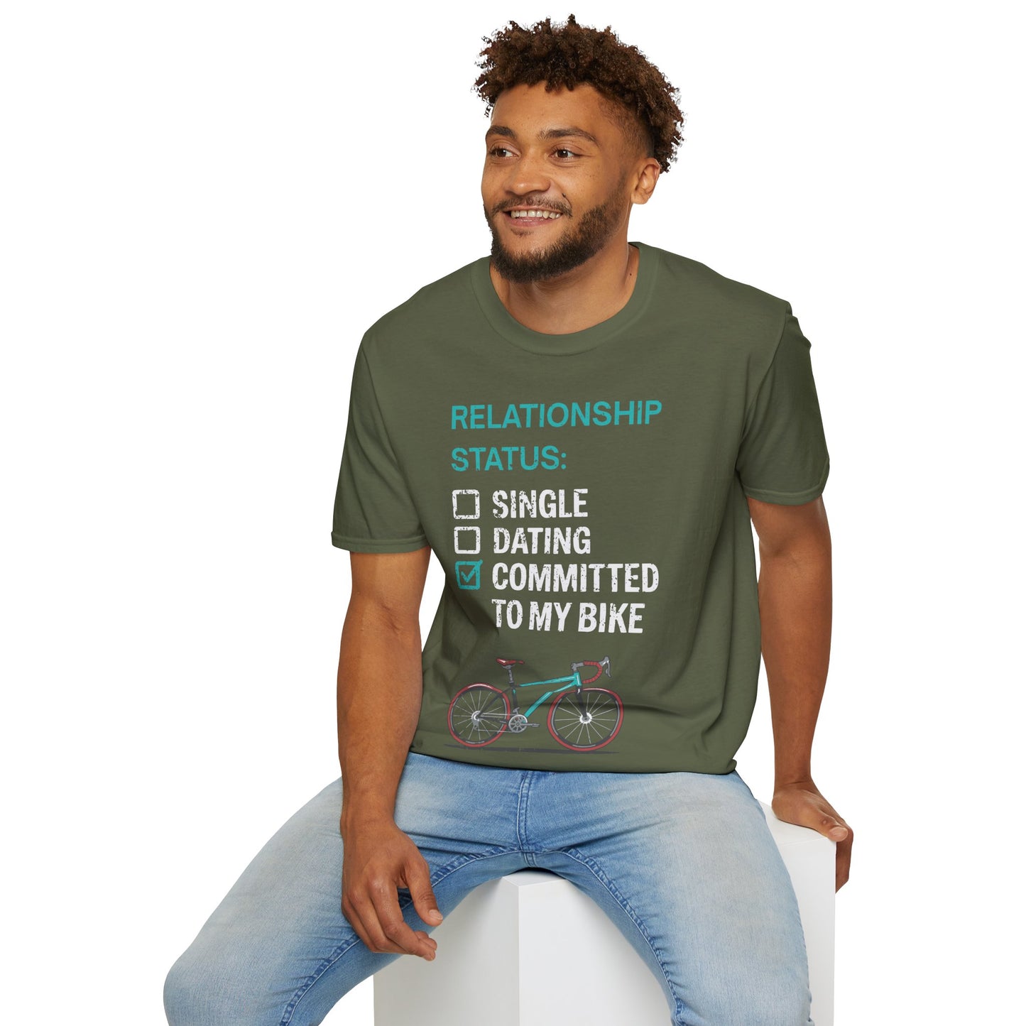 Relationship Status: Committed To My Bike | Funny Cycling T-Shirt, Cyclist Gift