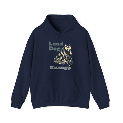 "Lead Dog Energy" Unisex Hoodie for Dog-Loving Cyclists - Chainline Collective