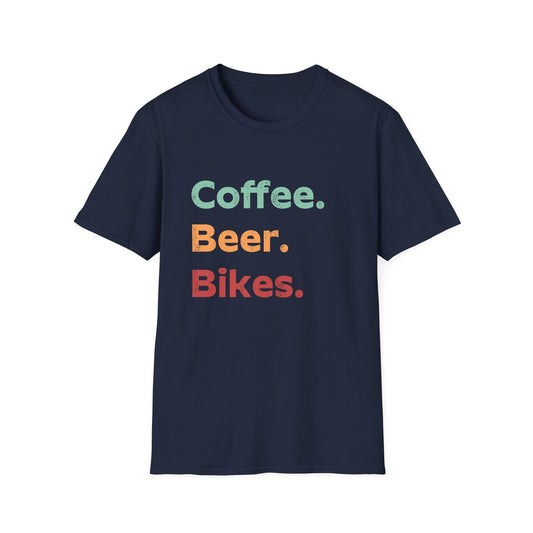 "Coffee. Beer. Bikes" T-Shirt