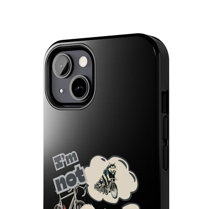 "I'm Not Pulling" Husky Cyclist Phone Case