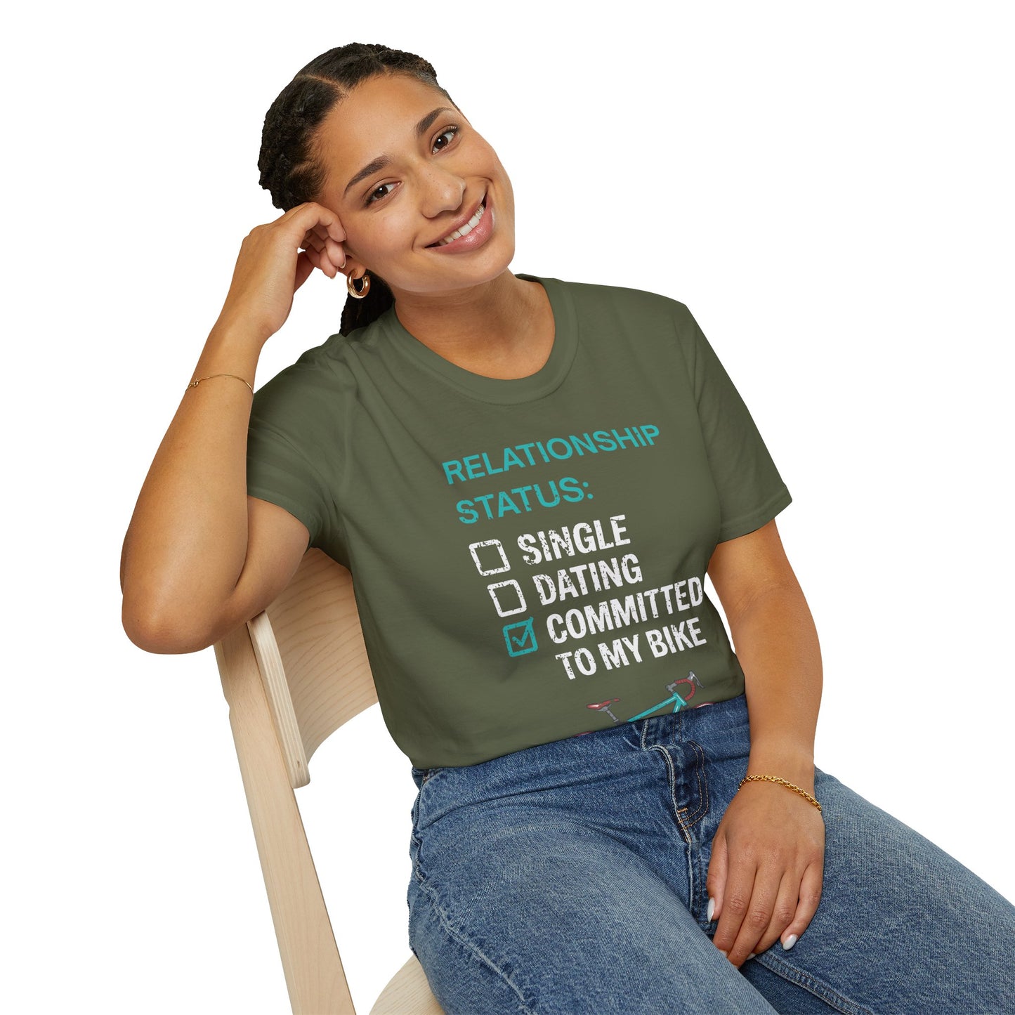 Relationship Status: Committed To My Bike | Funny Cycling T-Shirt, Cyclist Gift