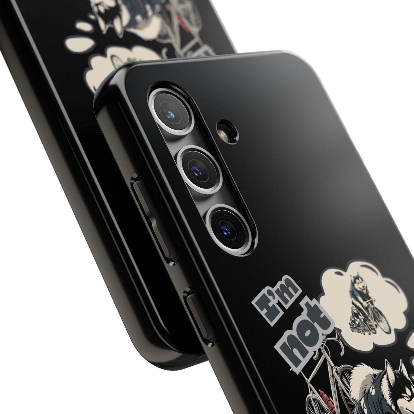 "I'm Not Pulling" Husky Cyclist Phone Case