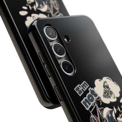 "I'm Not Pulling" Husky Cyclist Phone Case