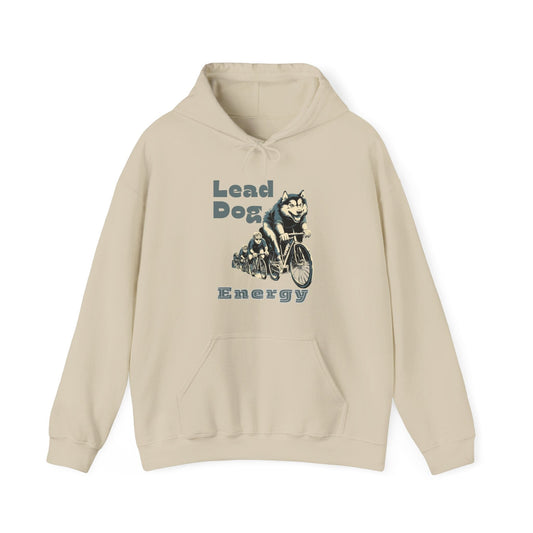 "Lead Dog Energy" Unisex Hoodie for Dog-Loving Cyclists - Chainline Collective