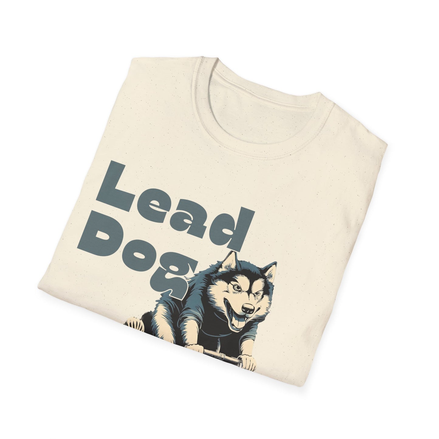 "Lead Dog Energy" Cool Husky Dog Cycling Graphic Tee | Unisex Heavy Cotton Tee