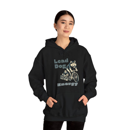 "Lead Dog Energy" Unisex Hoodie for Dog-Loving Cyclists - Chainline Collective