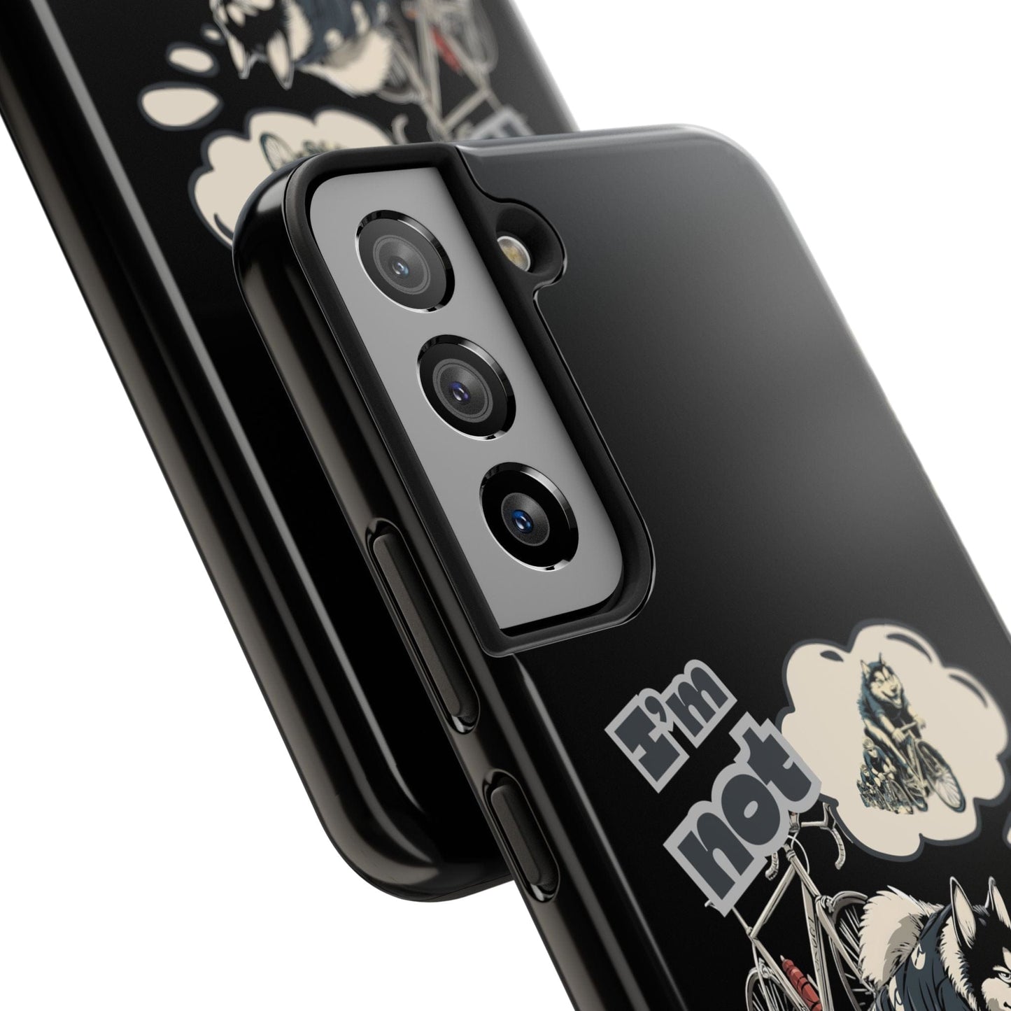 "I'm Not Pulling" Husky Cyclist Phone Case