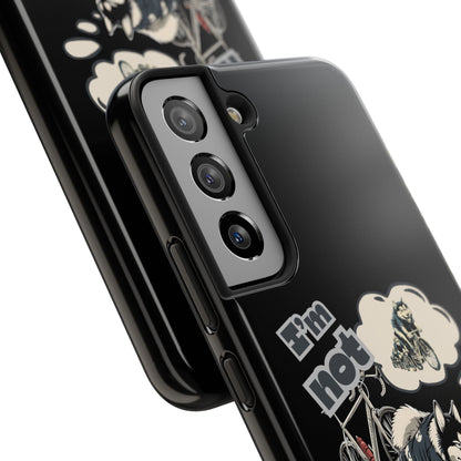 "I'm Not Pulling" Husky Cyclist Phone Case