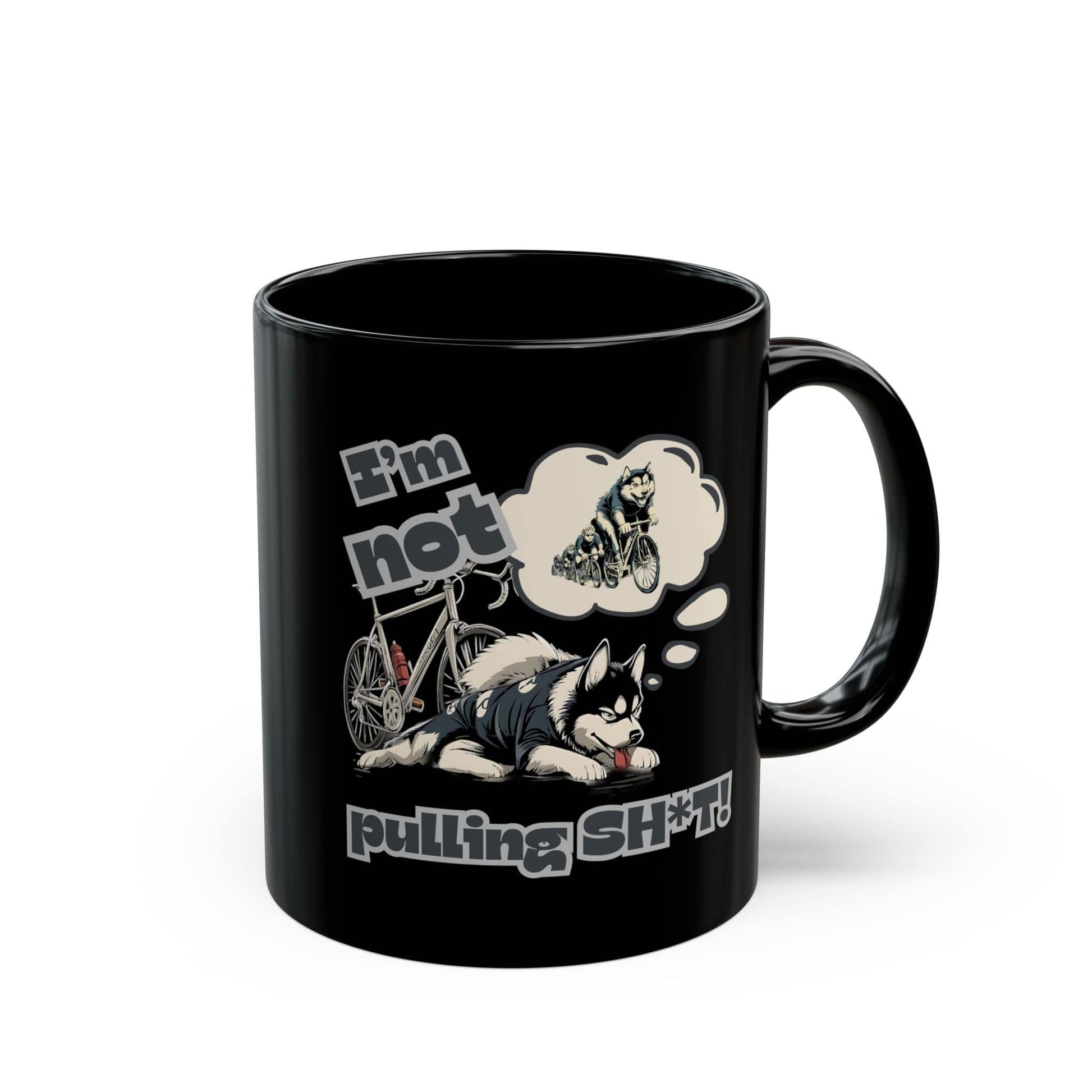 "I'm Not Pulling" Husky Cyclist Mug - Chainline Collective