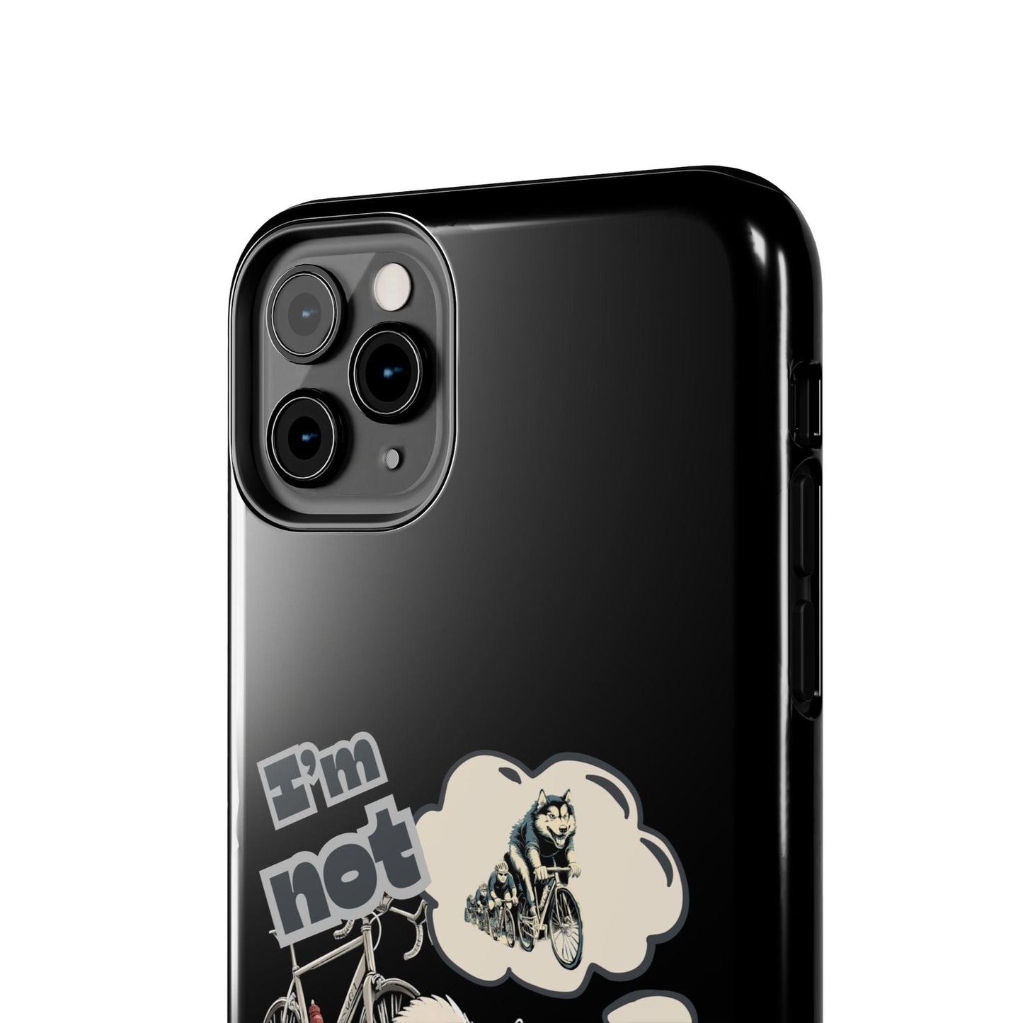 "I'm Not Pulling" Husky Cyclist Phone Case
