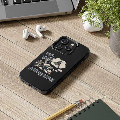 "I'm Not Pulling" Husky Cyclist Phone Case