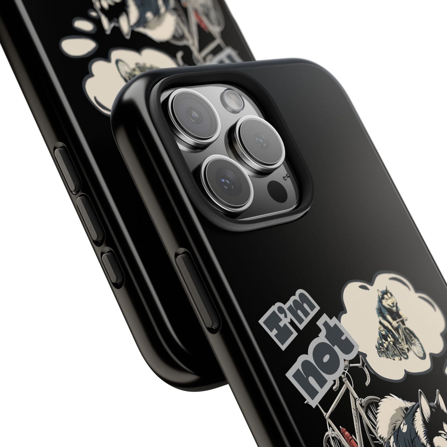 "I'm Not Pulling" Husky Cyclist Phone Case