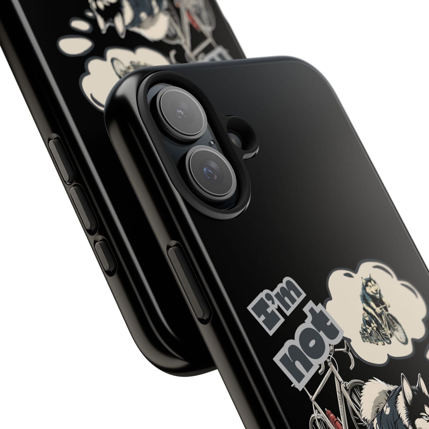 "I'm Not Pulling" Husky Cyclist Phone Case