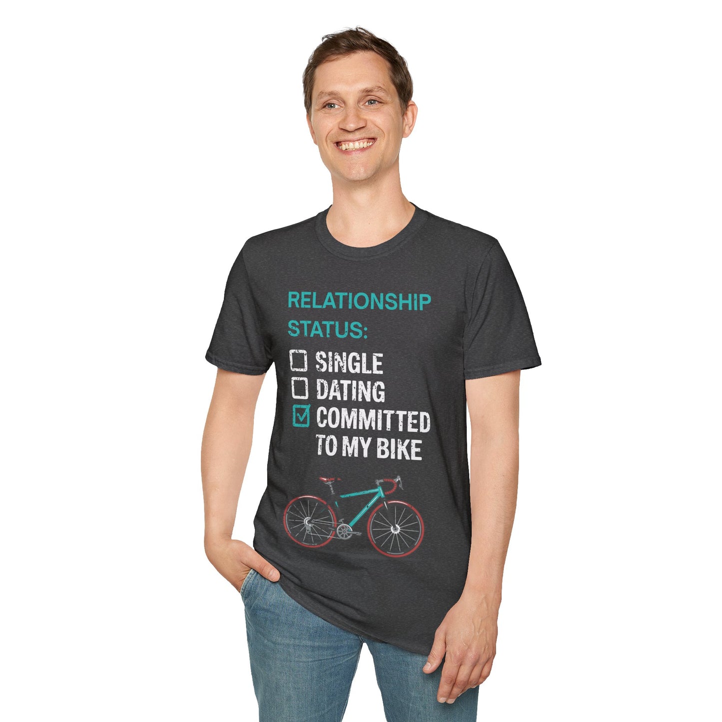 Relationship Status: Committed To My Bike | Funny Cycling T-Shirt, Cyclist Gift