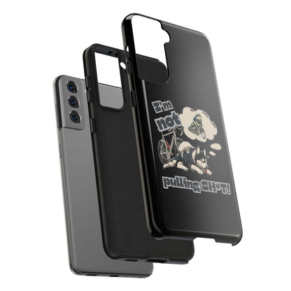 "I'm Not Pulling" Husky Cyclist Phone Case