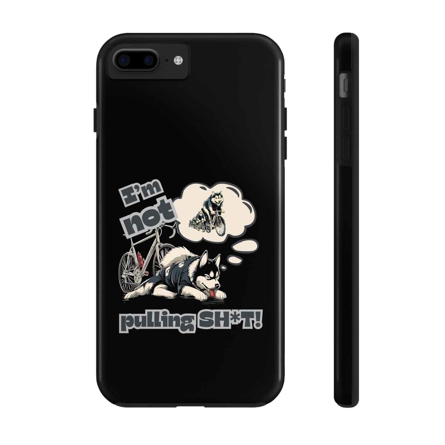 "I'm Not Pulling" Husky Cyclist Phone Case