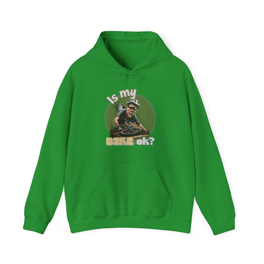 "Is My BIKE Ok?" Mountain Biker Crash Pullover Hoodie - Chainline Collective