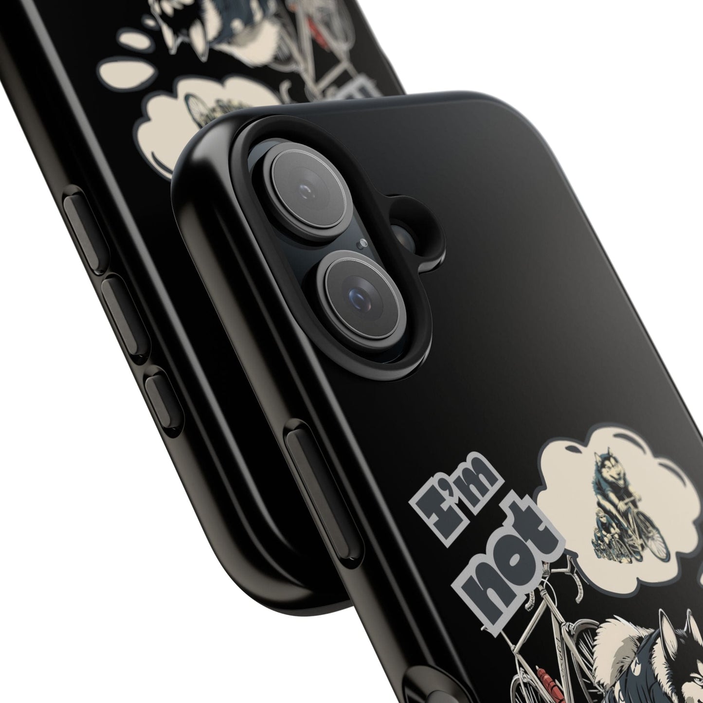 "I'm Not Pulling" Husky Cyclist Phone Case