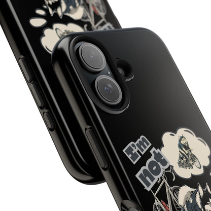 "I'm Not Pulling" Husky Cyclist Phone Case