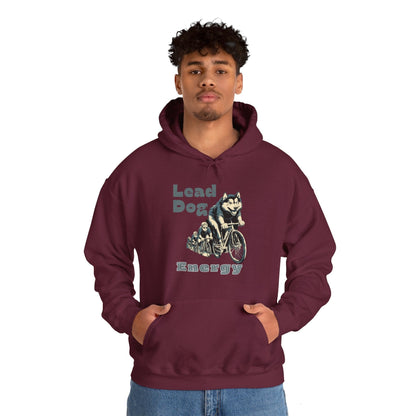 "Lead Dog Energy" Unisex Hoodie for Dog-Loving Cyclists - Chainline Collective