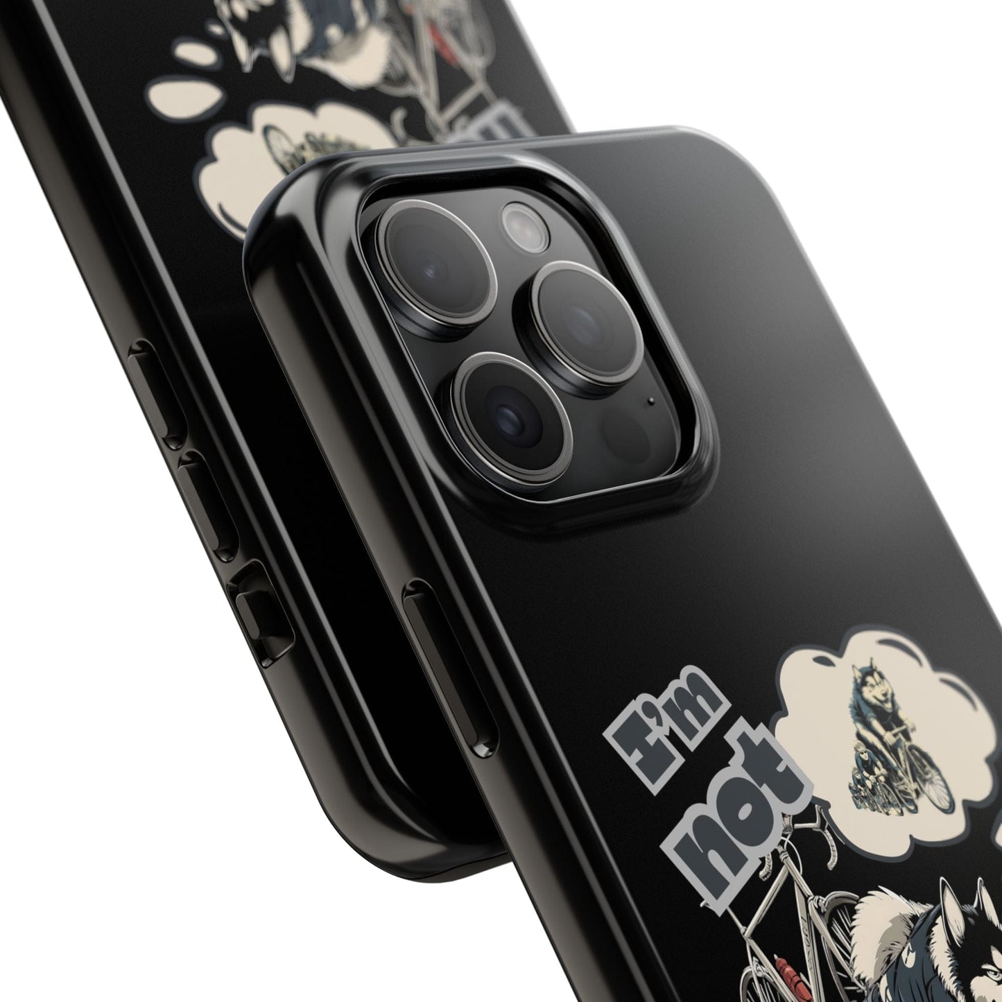"I'm Not Pulling" Husky Cyclist Phone Case