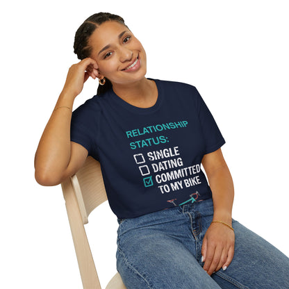 Relationship Status: Committed To My Bike | Funny Cycling T-Shirt, Cyclist Gift