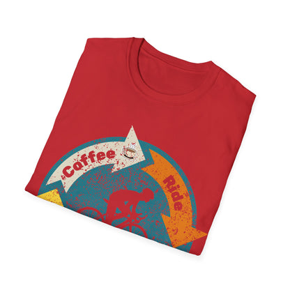 Cyclist Life Cycle T-Shirt | Coffee Ride Beer Repeat | Funny Cycling Gift