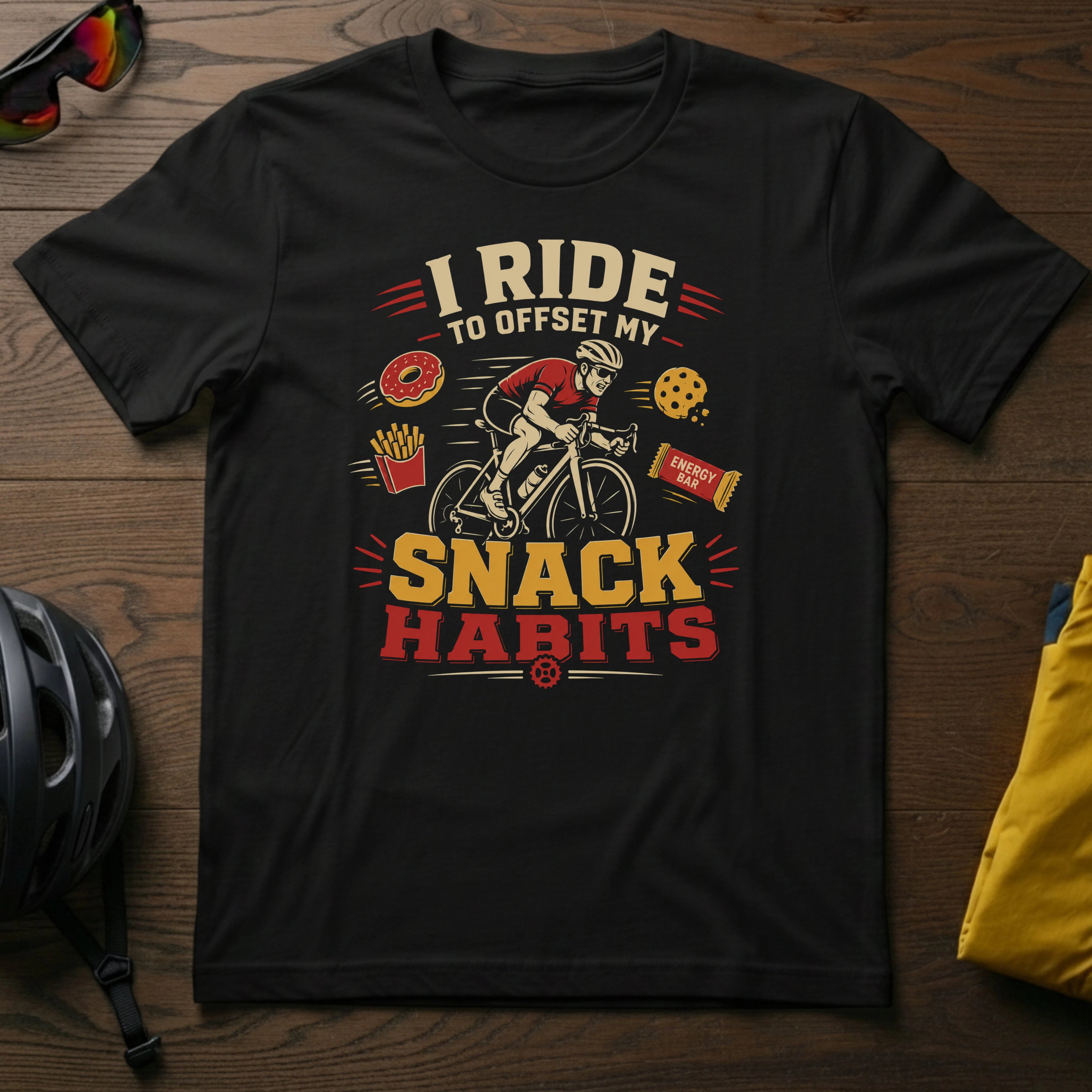 I Ride to Offset My Snack Habits Tee