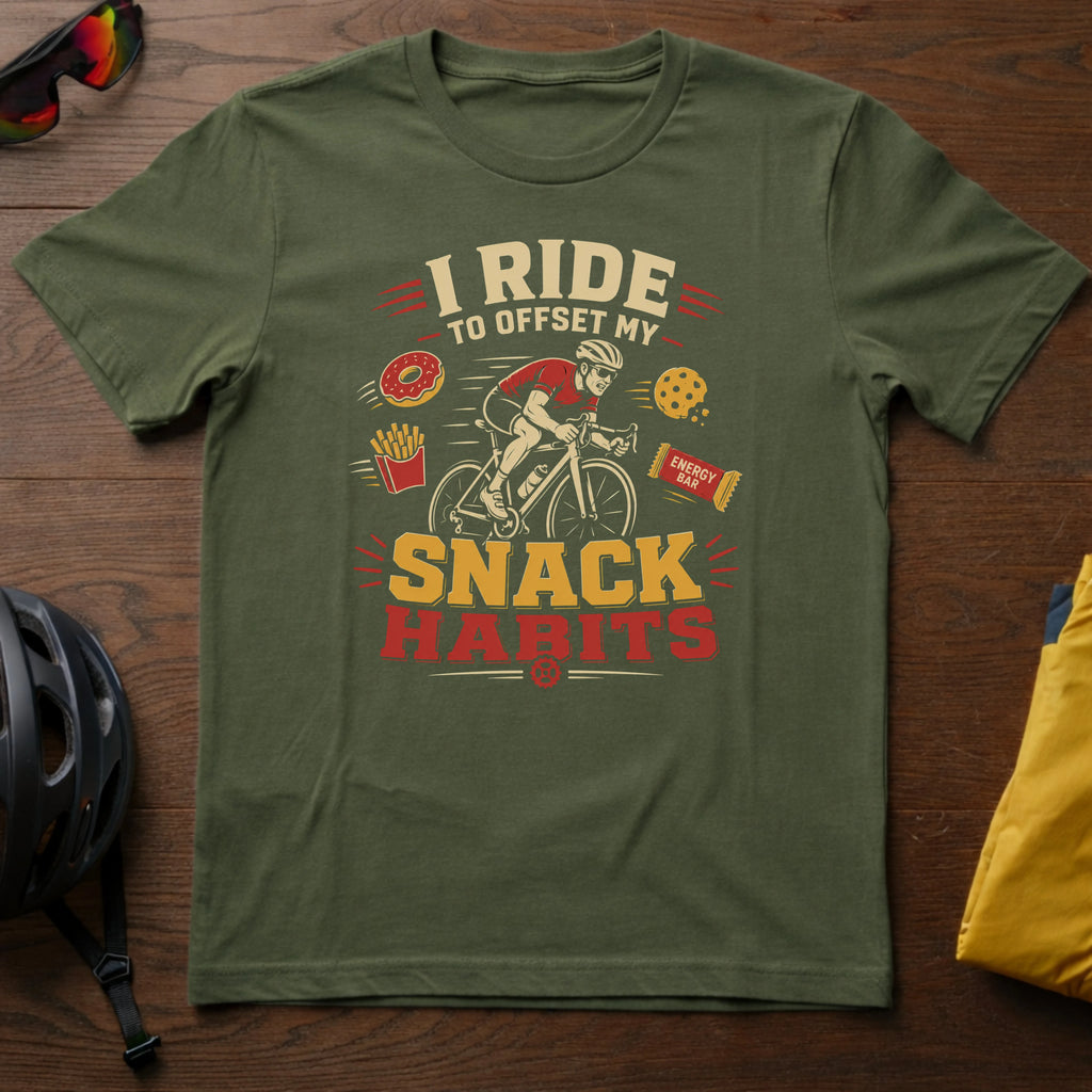 I Ride to Offset My Snack Habits Tee