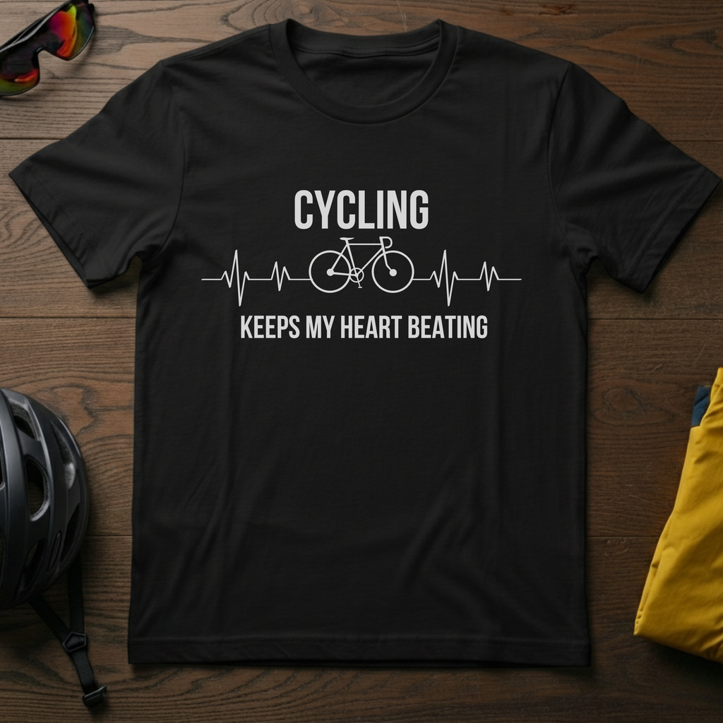 Cycling Keeps My Heart Beating EKG - Chainline Collective