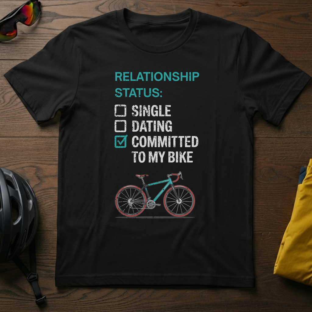 "Relationship Status: Committed to my Bike" T-Shirt - Chainline Collective