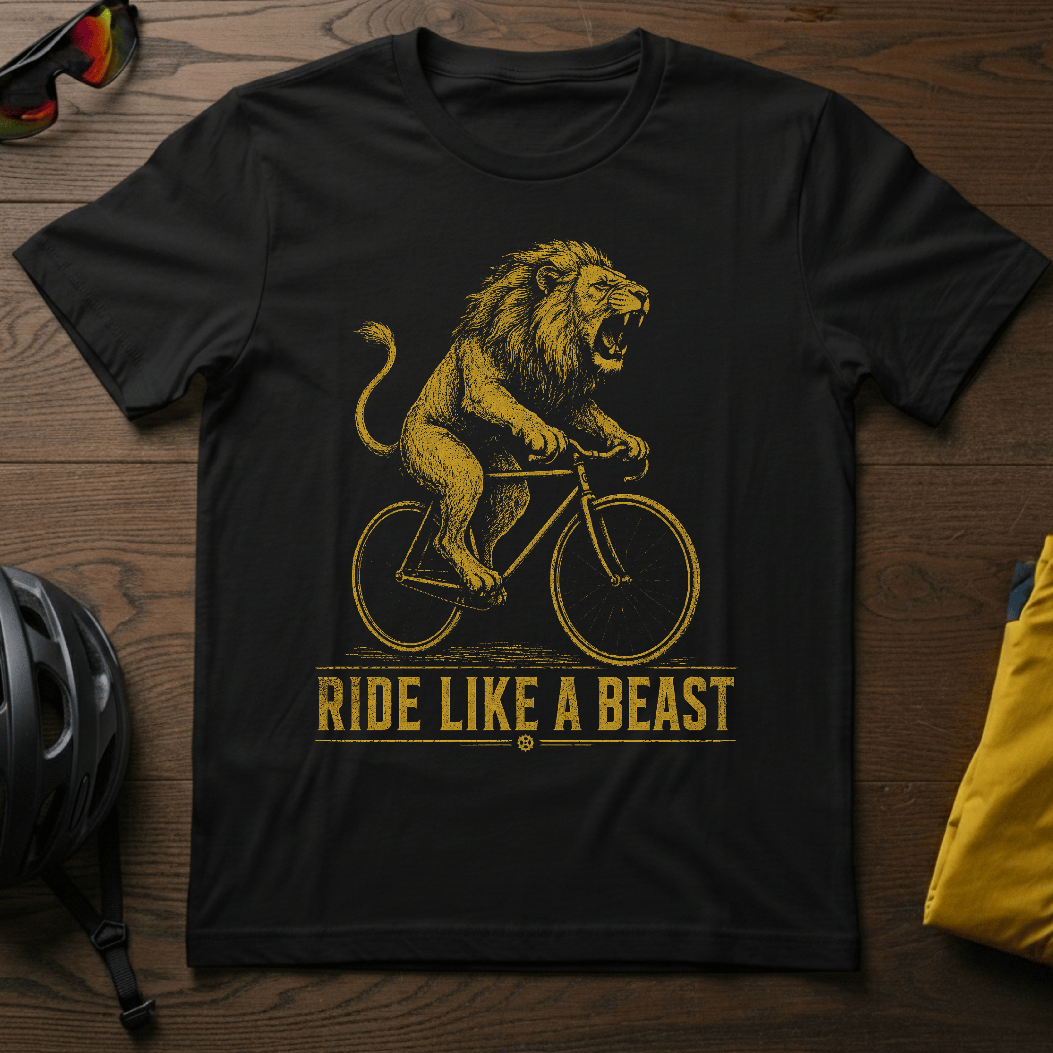 Cycling Lion "Ride Like a Beast" Tee - Chainline Collective
