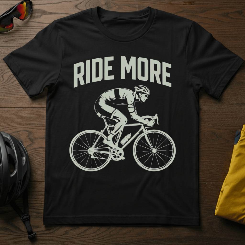 "Ride More" Road Cyclist Tee - Chainline Collective