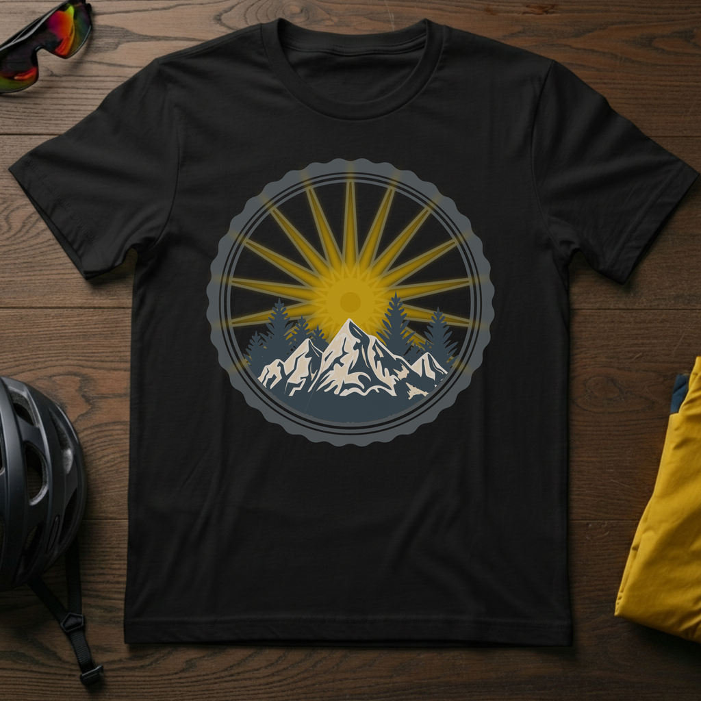 Bike Wheel Mountain Sunrise - Chainline Collective