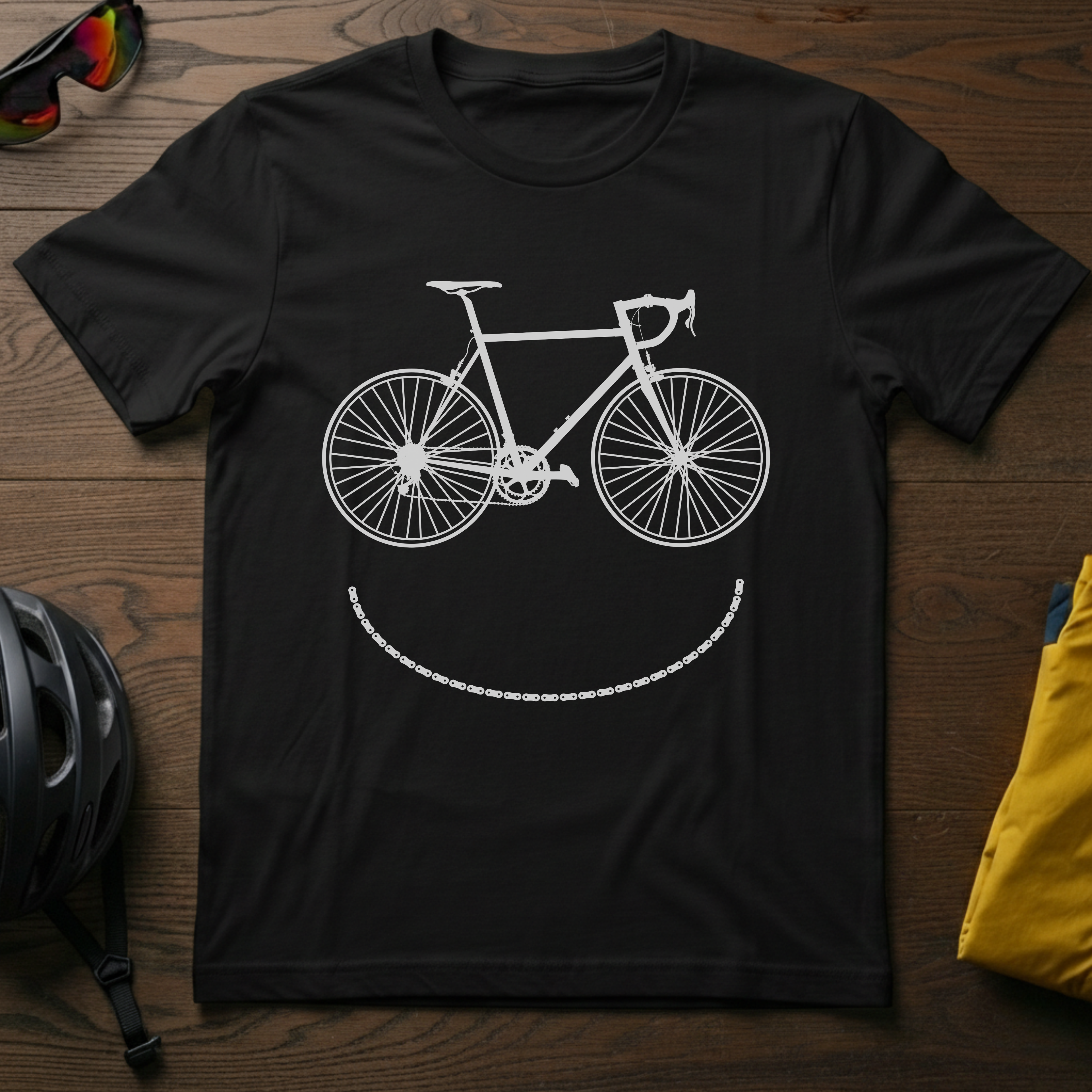 Smiley Bike T-Shirt - Chainline Collective